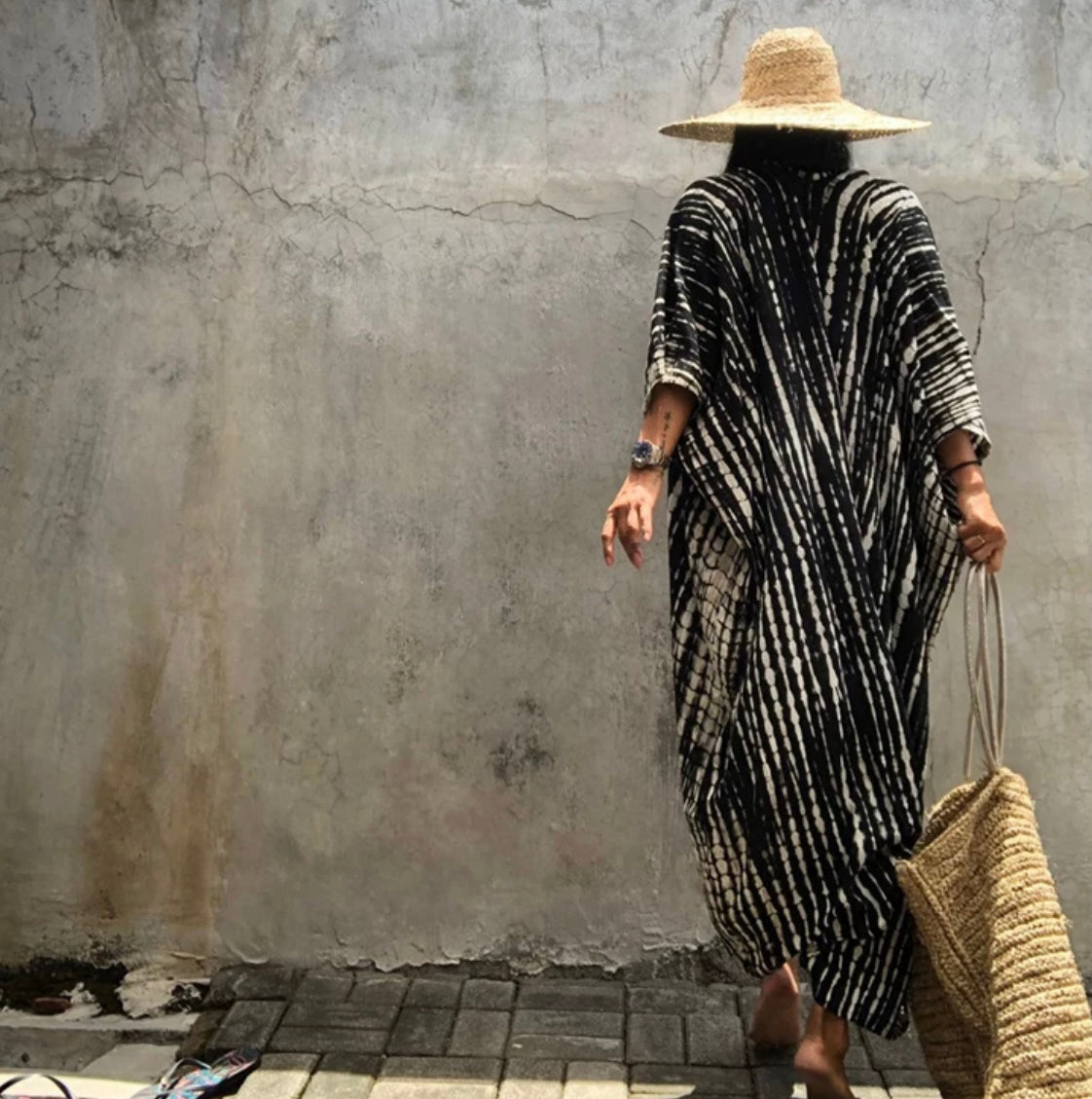 Black Tie Dye Cover Up/ Cardigan