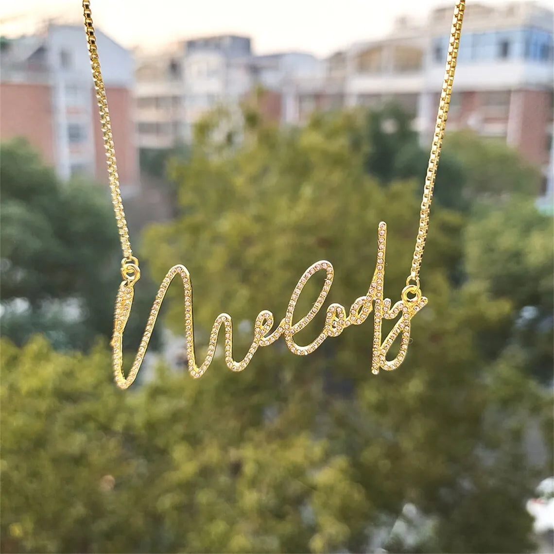Custom Diamond Name Necklace