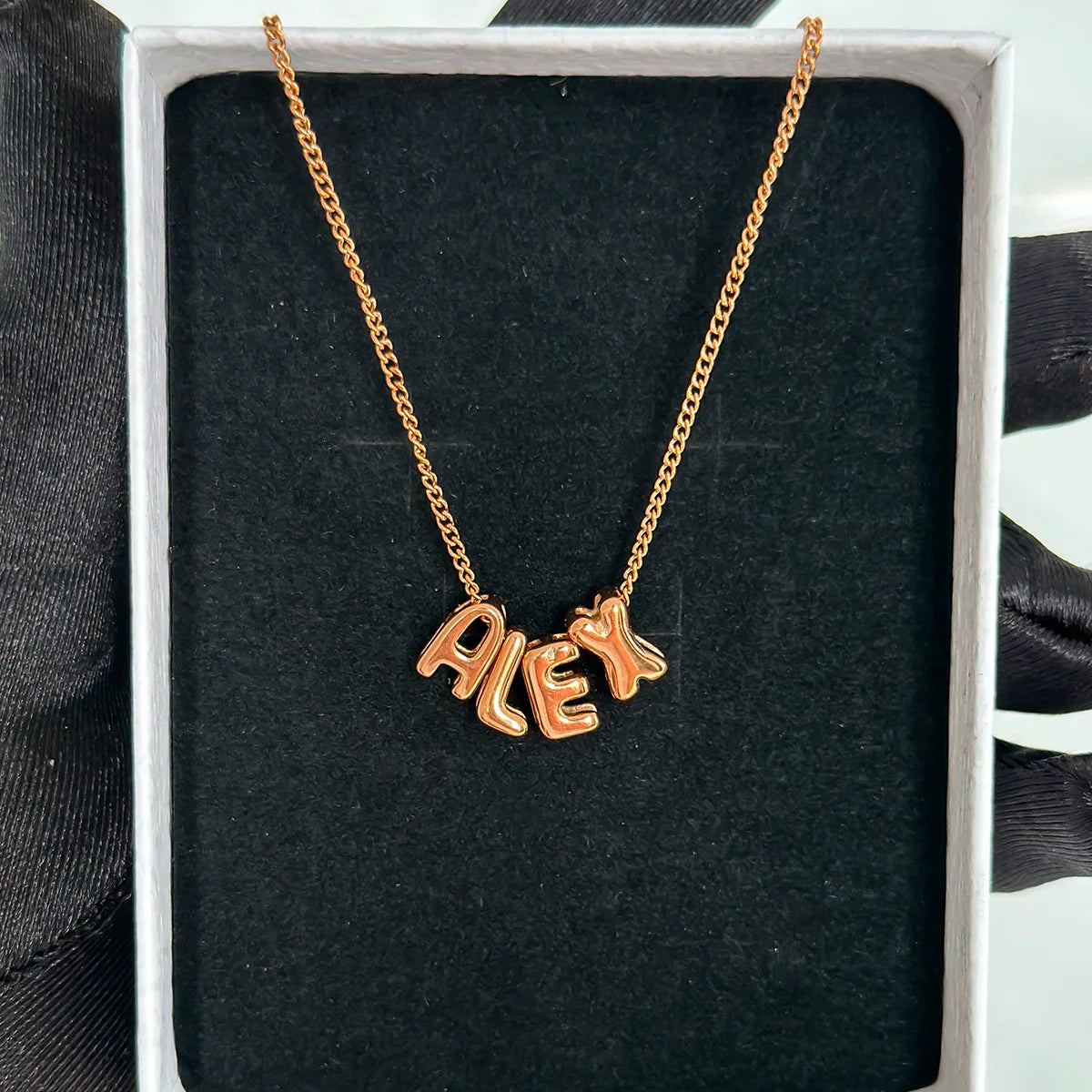 Mini Custom Bubble Name Necklace