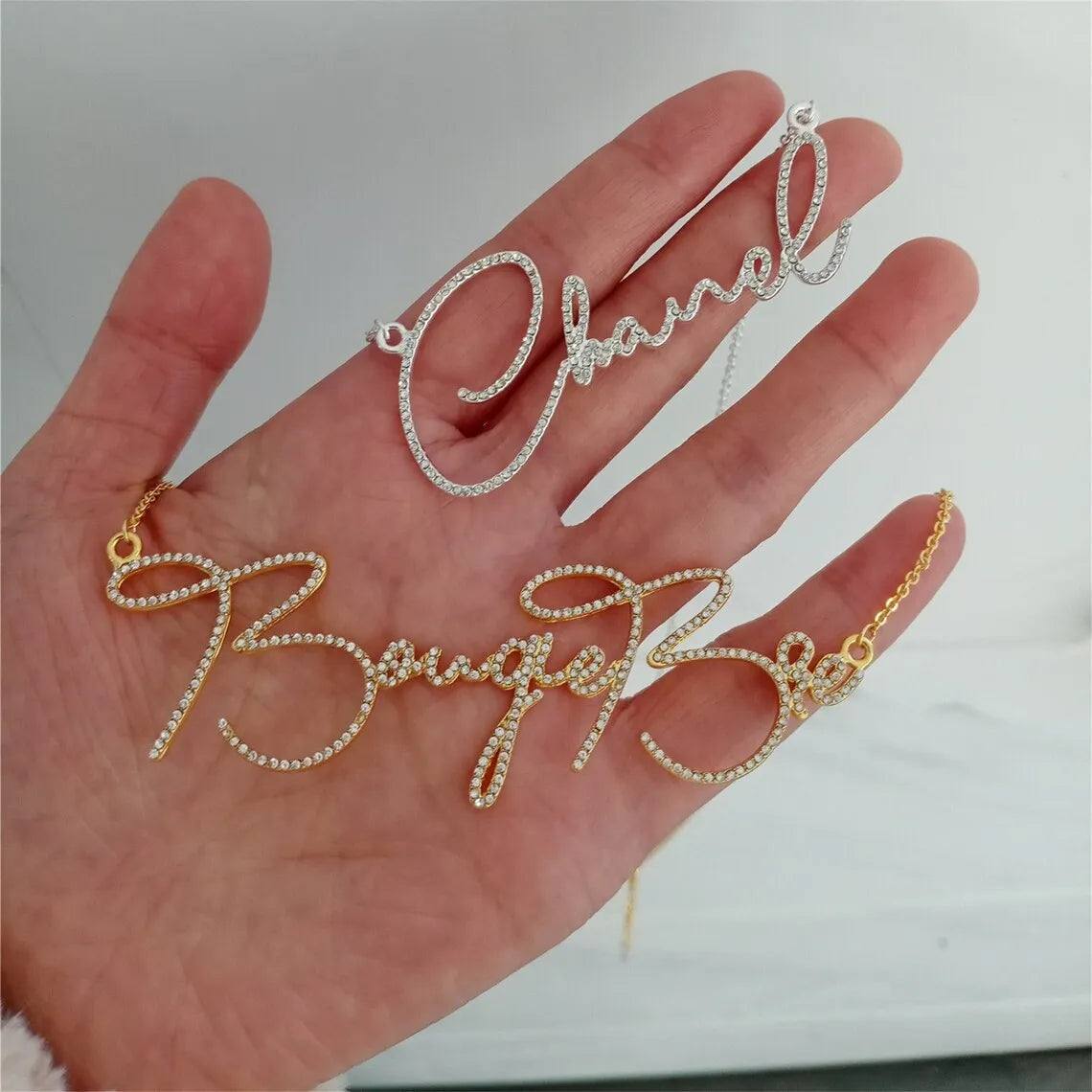 Custom Diamond Name Necklace