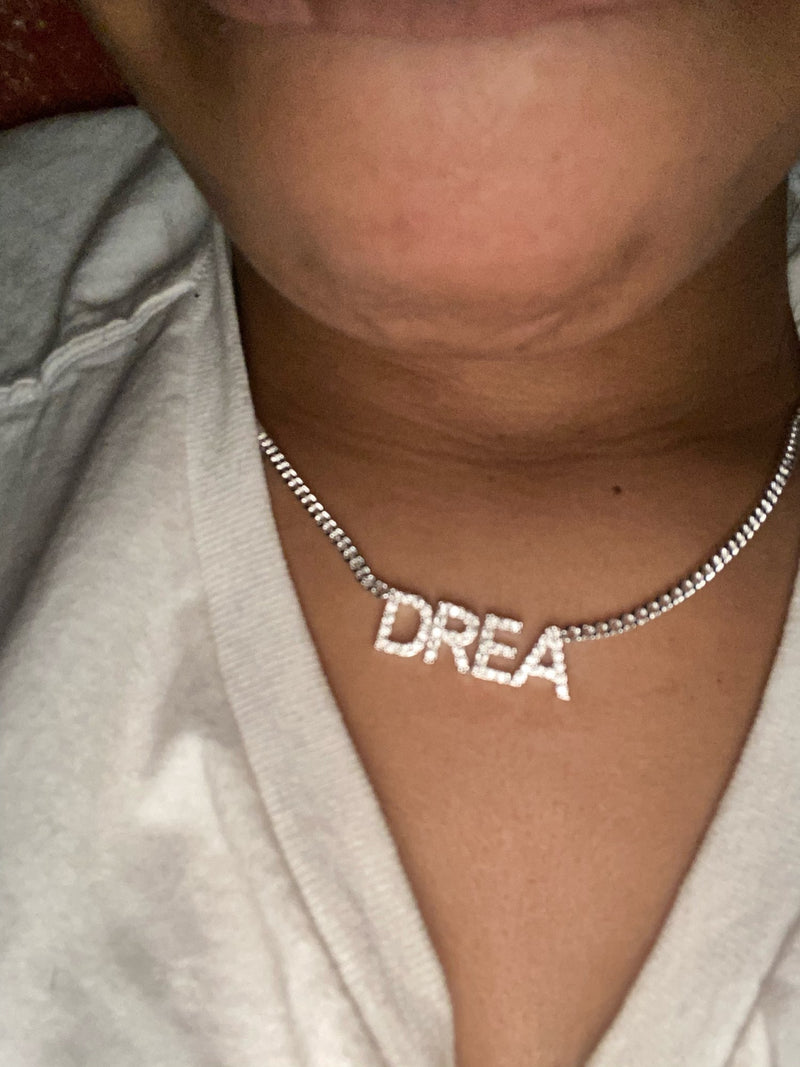 "Iced Out" Personalized Name Necklace