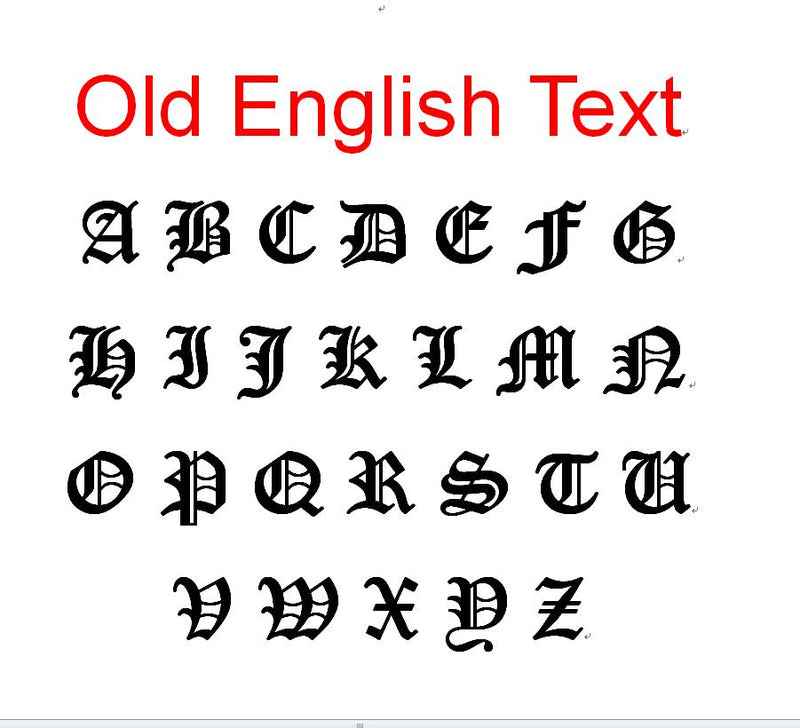 Old English Name Necklace