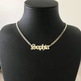 Old English Name Necklace