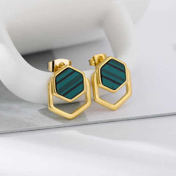 Hexagon Earrings