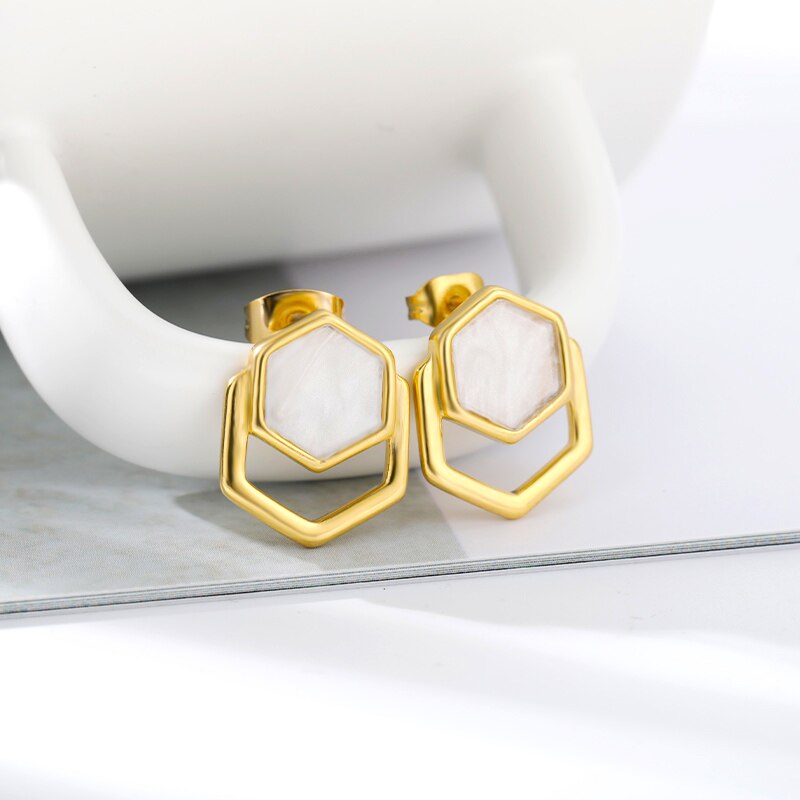 Hexagon Earrings